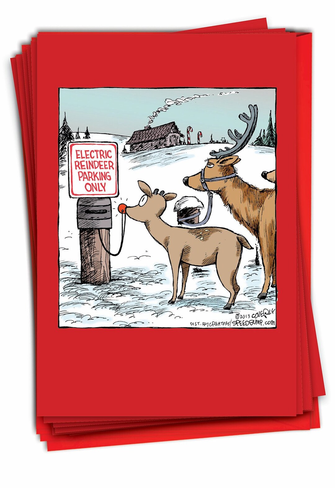 12 Humorous Christmas Greeting Cards Bulk Pack With 5 X 7 Inch Envelopes 1 Design12 Each Pack of