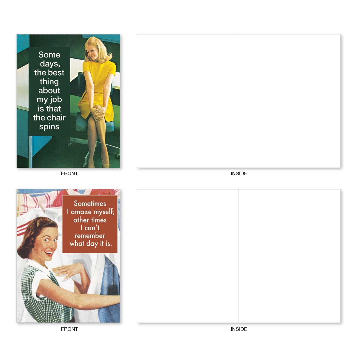 10 Assorted Funny Blank Note Cards Bulk Box Set 4 X 5.12 Inch Etsy