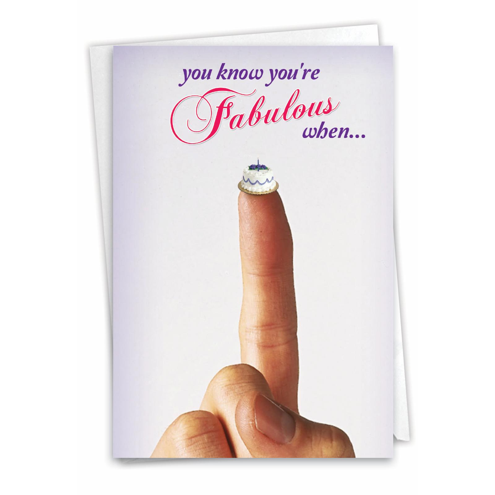 Funny Birthday Greeting Card with Envelope - Bday Booger Birthday Cake , For Him For Her - NobleWorks