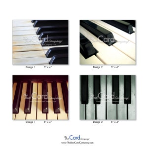 S2016 Keynotes: Digital Download of 10 Assorted Blank Note Cards Feature the Ebony and Ivory Piano Keys, W/Matching Envelopes image 3