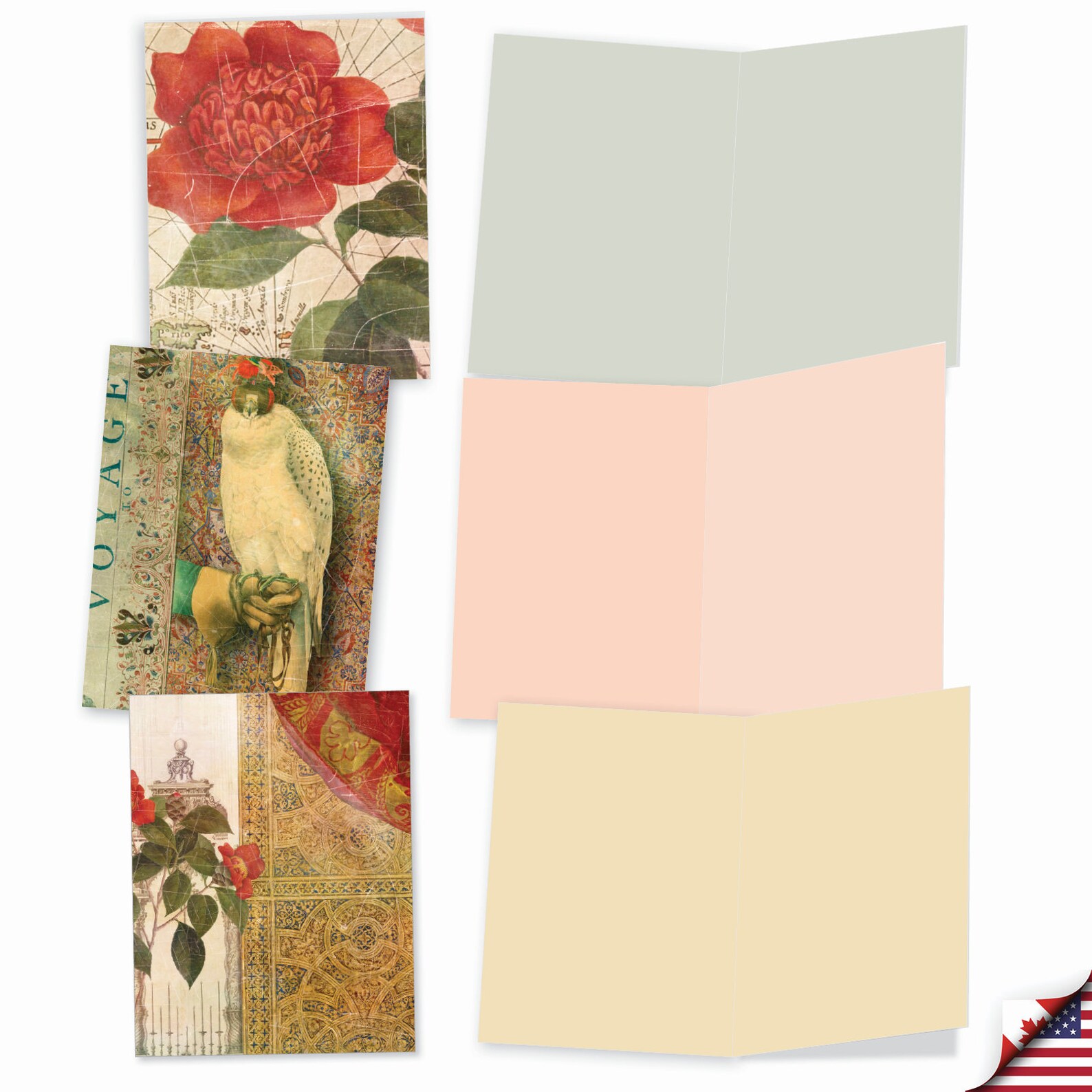 10 Assorted Blank Thank You Notecards Set 4 X 5.12 Inch W/ Envelopes ...