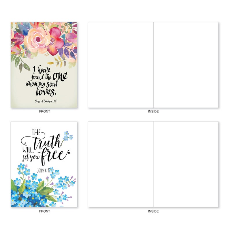 The Best Card Company 10 Blank Inspirational Note Cards Etsy