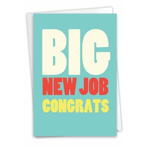 Congratulations Greeting Card w/ Envelope (1 Card)  CongatsGood LuckBig New Job Congrats, For Him For Her