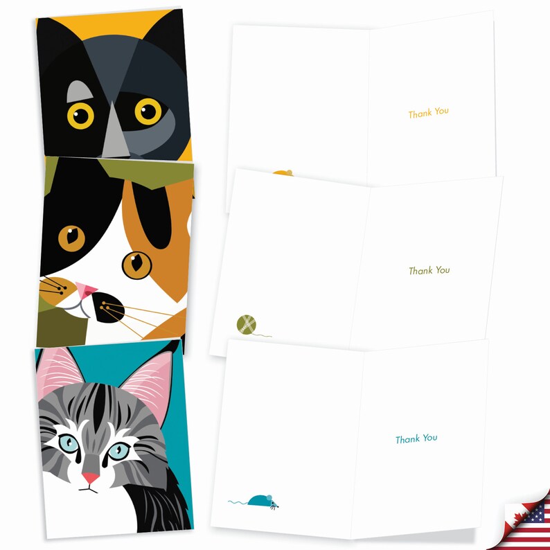 10 Assorted All Occasions Notecards Set 4 X 5.12 Inch With Envelopes ...