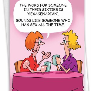 Funny 60th Milestone Birthday Greeting Card With 5 X 7 Inch Envelope (1