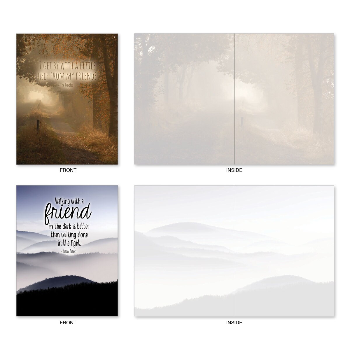 The Best Card Company 10 Blank Inspirational Note Cards Etsy