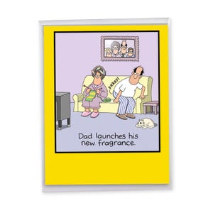 Big Funny Fathers Day Greeting Card (8.5 x 11 Inch) Jumbo Humor Notecard for DadsStepdadDads Fragrance