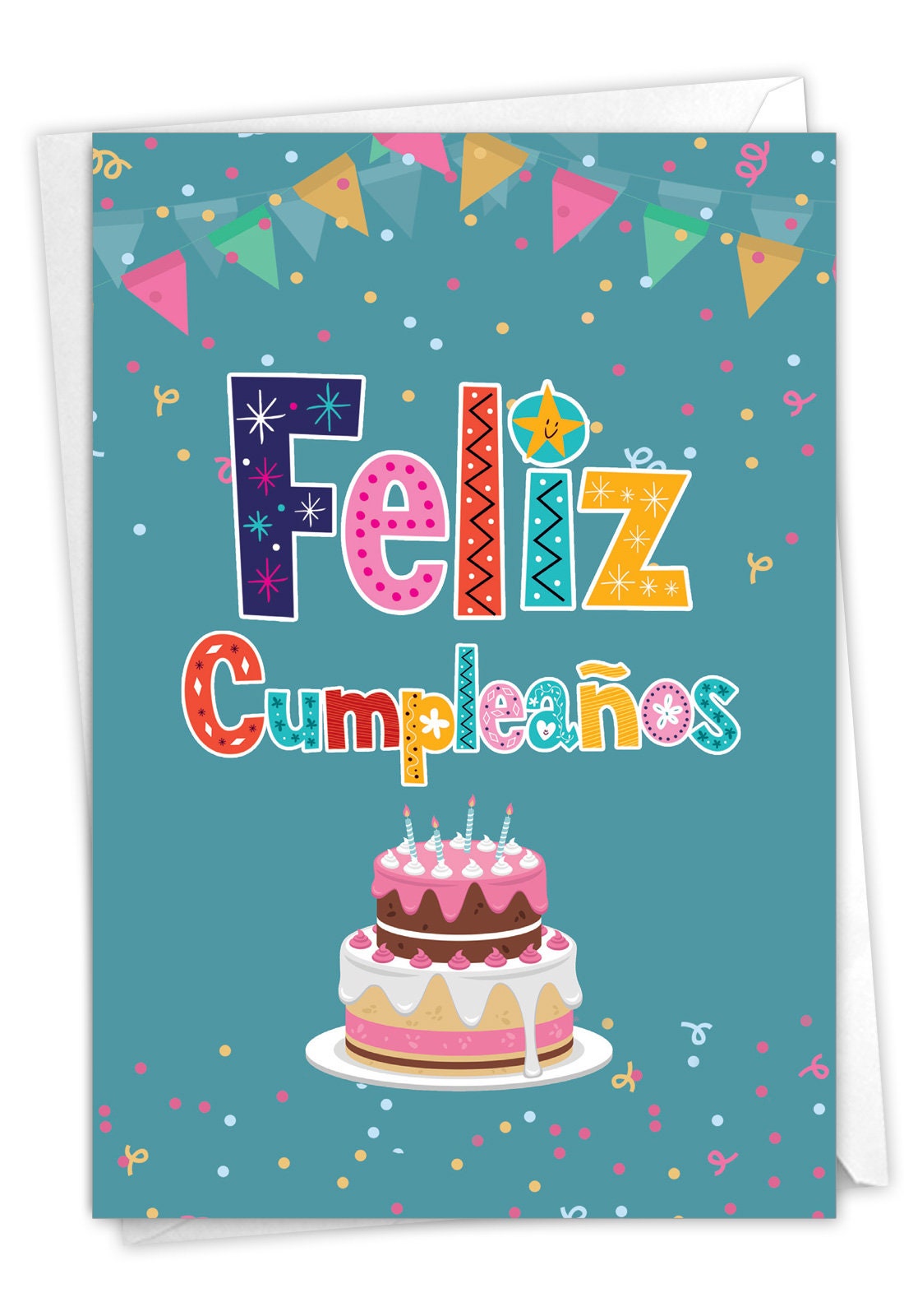 Tarjeta de felicitación de cumpleaños española con sobre de 5 - Etsy España Tarjeta de felicitación de cumpleaños española con sobre de 5 - Etsy España
