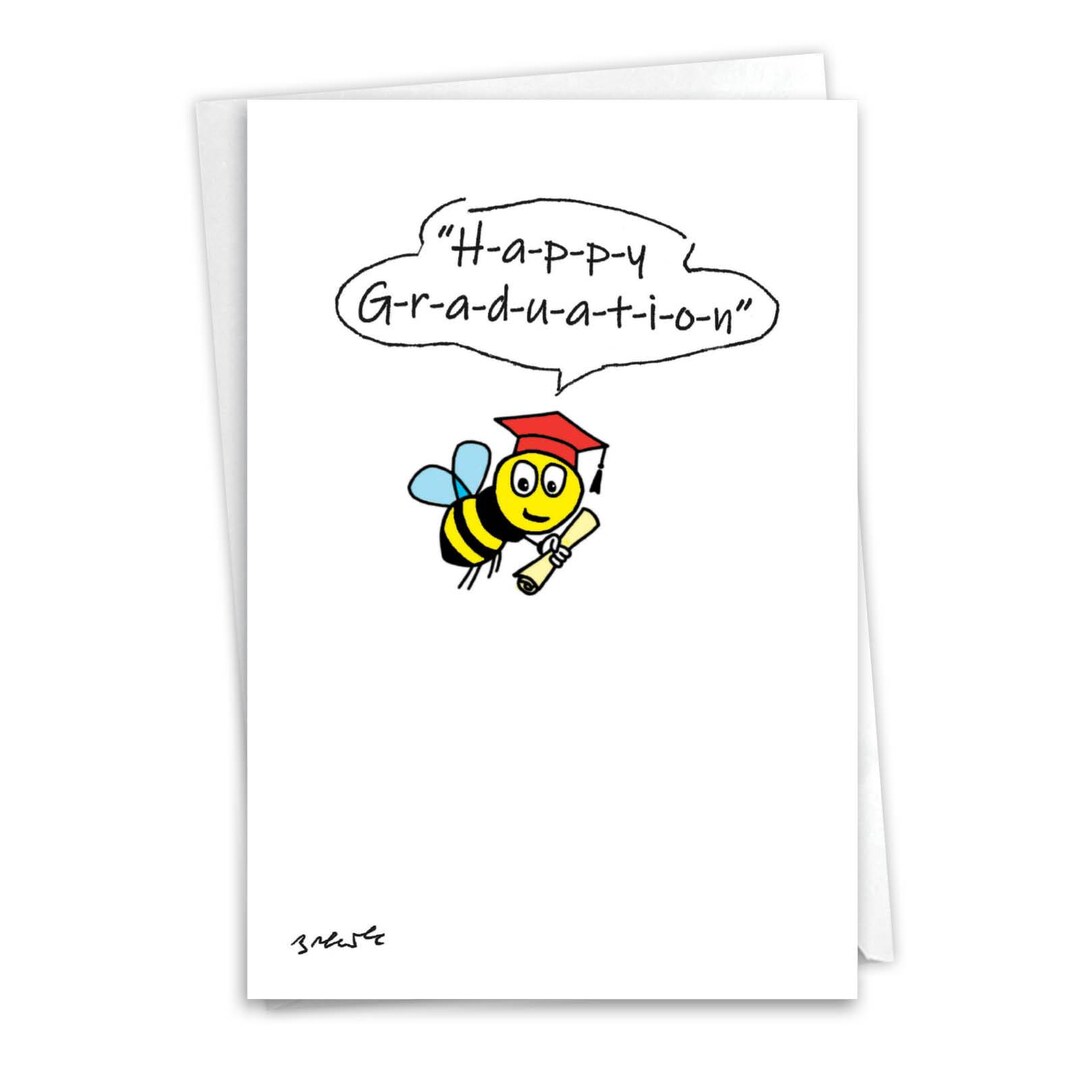 Funny Graduation Greeting Card (graduate) With 5 X 7 Inch Envelope (1 ...