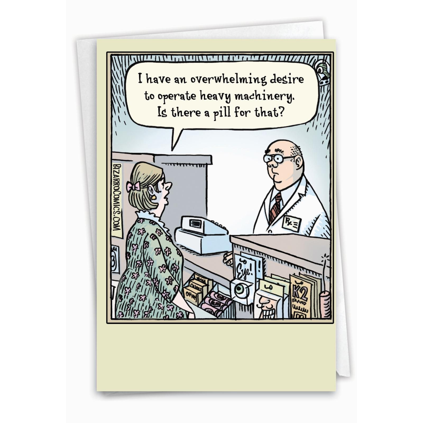 Heavy Machinery Birthday- Funny Birthday Card with Envelope for Him or Her Eco-friendly High-Quality Cardstock