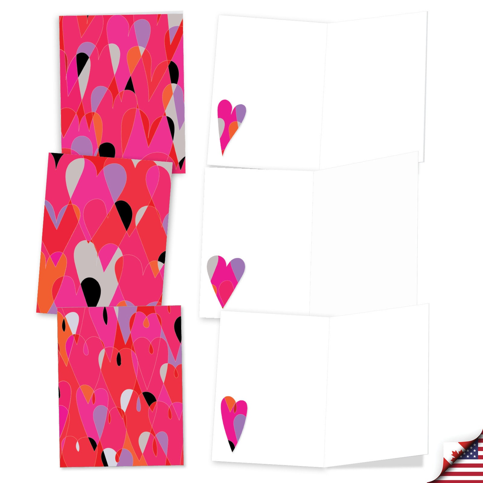20 Assorted Blank Note Cards Set 4x5.12