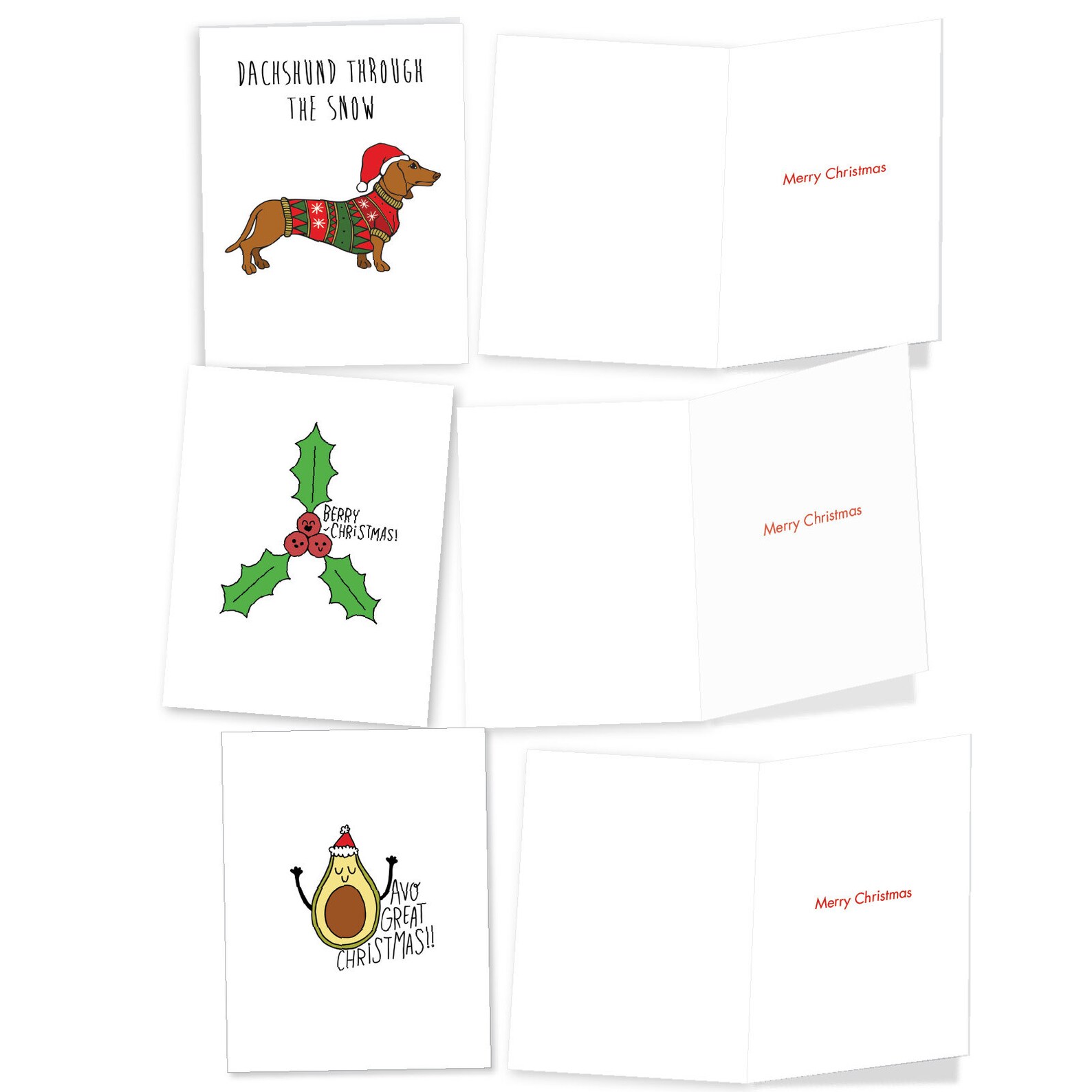 10 Assorted Christmas Note Cards Bulk Pack Set 4 X 5.12 Inch Etsy