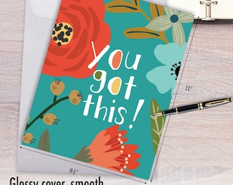 Jumbo All Occasions Greeting Card 8.5"x11" (1 Pack) Oversize Jumbo Blank All Occasions Optimisms | Envelope(s) Included | Made in the USA