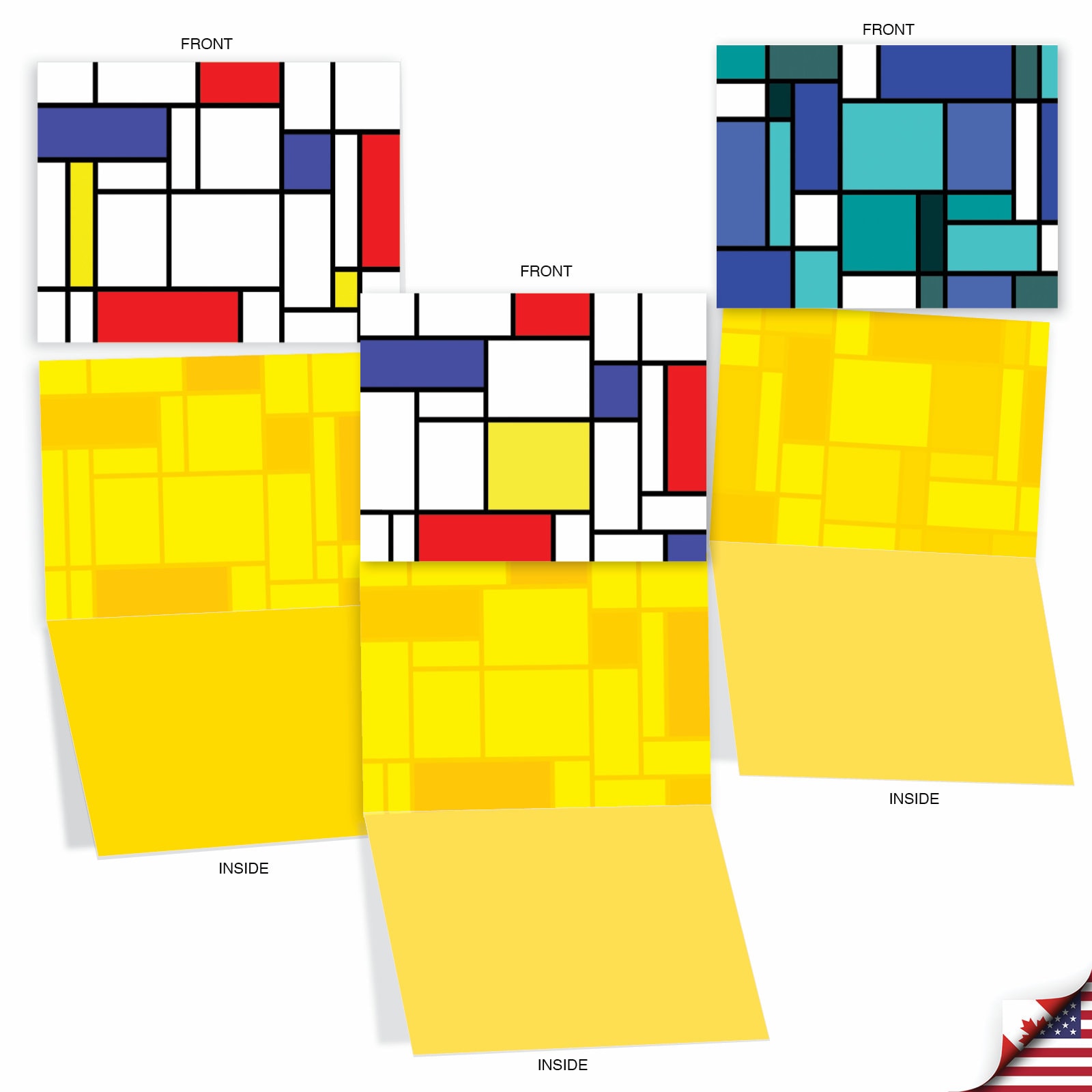 10 Assorted Blank All Occasions Notecards Set 4 X 5.12 Inch With ...
