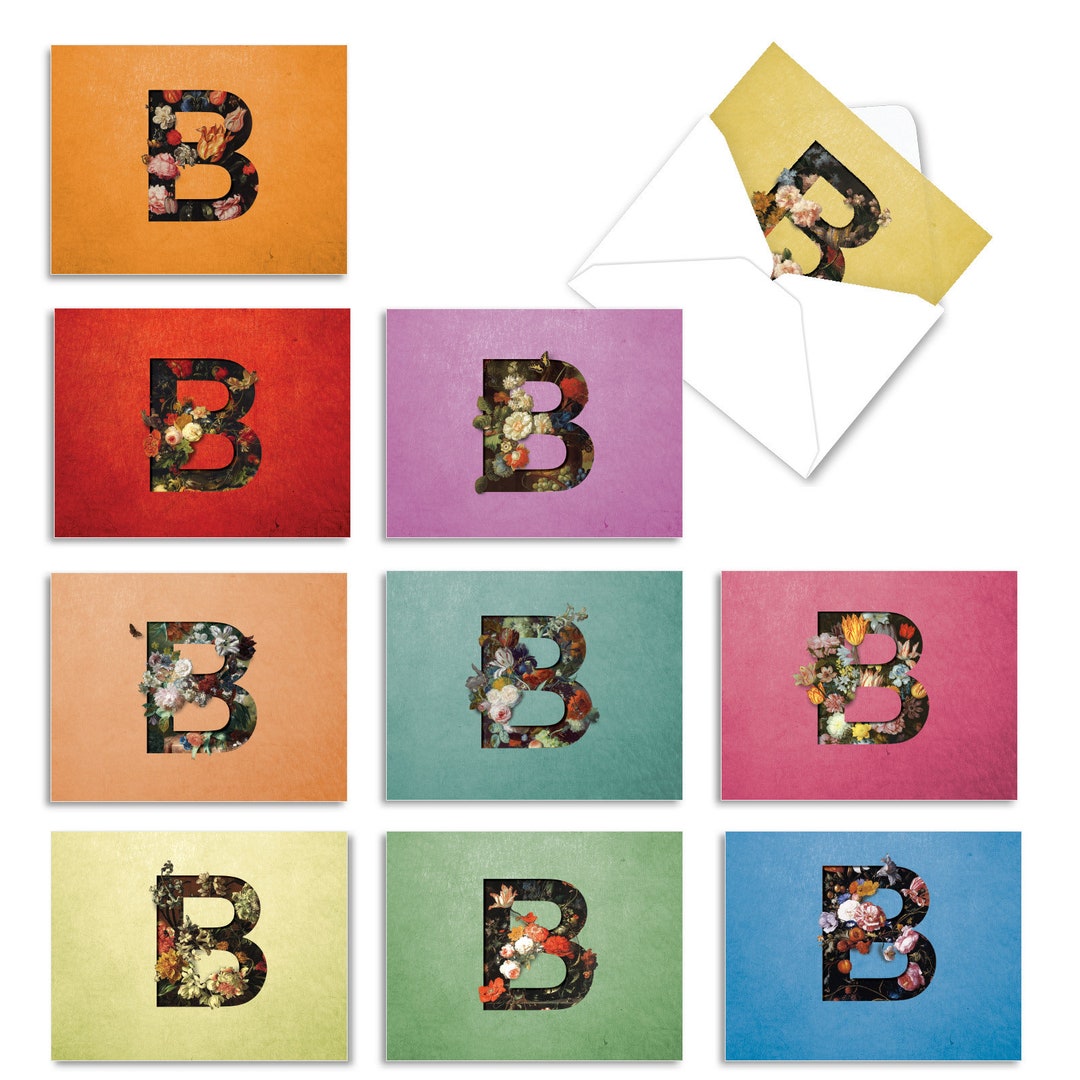 10 Assorted Blank Note Cards Bulk Pack Set 4 x 5.12 Inch with Etsy.de