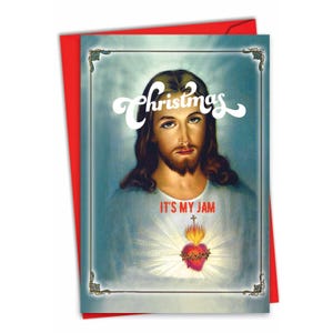 Funny Christmas Greeting Card w/ Envelope (1 Card) Merry Christmas Holiday It&#39;s My Jam, For Him For Her
