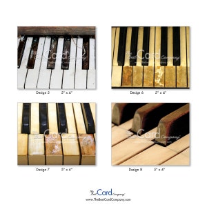 S2016 Keynotes: Digital Download of 10 Assorted Blank Note Cards Feature the Ebony and Ivory Piano Keys, W/Matching Envelopes image 4