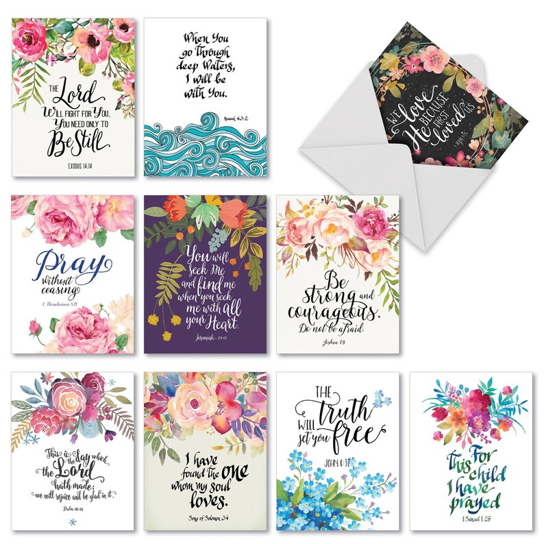 The Best Card Company 10 Blank Inspirational Note Cards Etsy