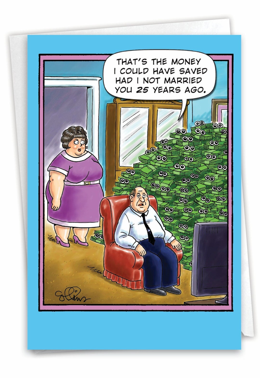 Funny Birthday Money Riddles Funny Birthday Greeting Card With Envelope - Bday All the Money , for ...