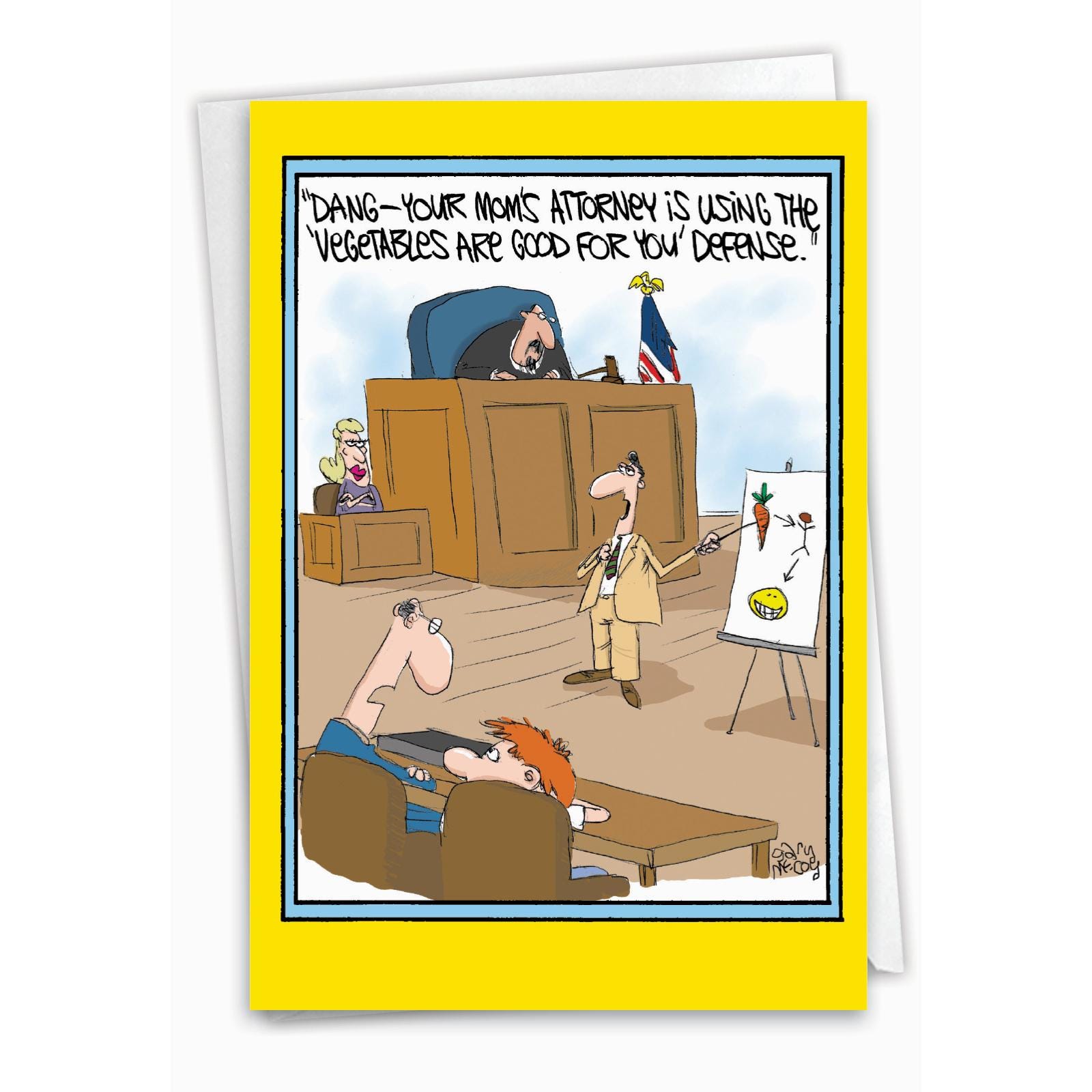 Lawsuit Mom Birthday Mother- Funny Birthday Card with Envelope for Him or Her Eco-friendly High-Quality Cardstock