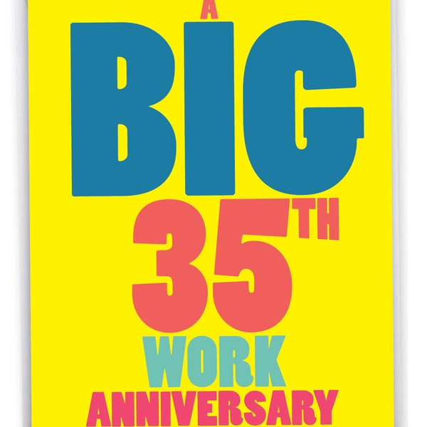 35 Work Anniversary Card - Etsy