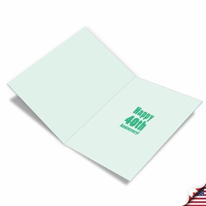 Anniversary Milestone Card - Big 40 - Large Single Card 8.5x11 w/ Envelope - J3939MAG