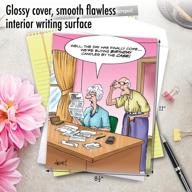 1 Large Funny Birthday Greeting Card 8.5x11 Inch With Envelope (1 Pack ...