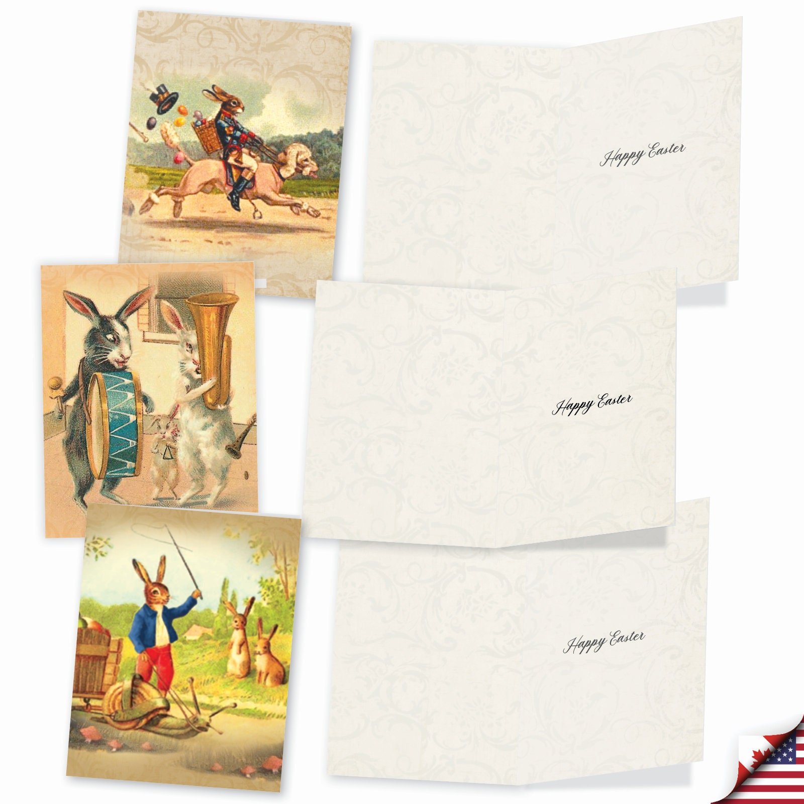 20 Assorted Easter Notes Bulk Pack 4 X 5.12 Inch W/ Envelopes (10 ...