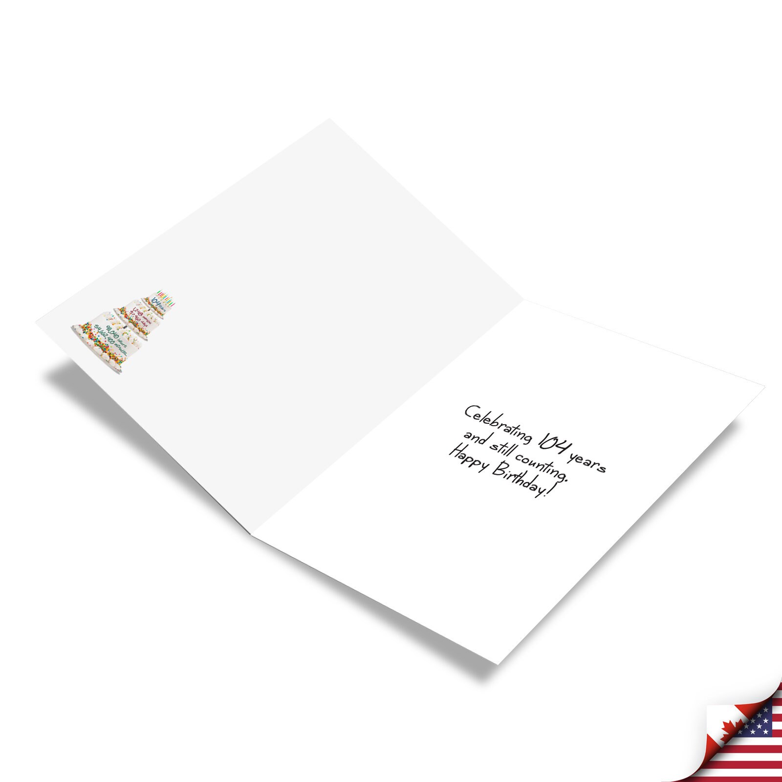 Divertida Tarjeta De Felicitación De Cumpleaños Número 104 Con