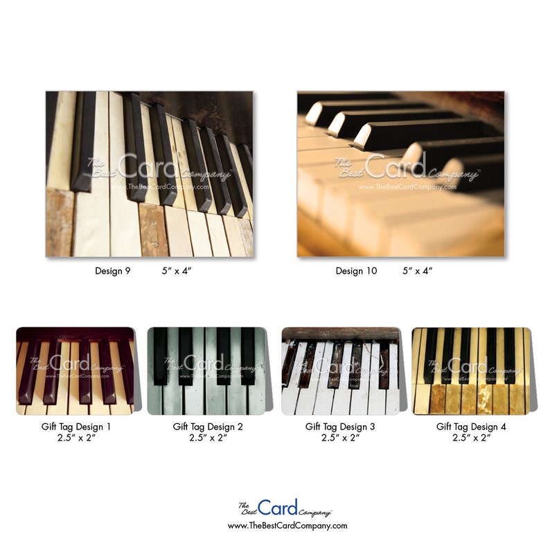 S2016 Keynotes: Digital Download of 10 Assorted Blank Note Cards Feature the Ebony and Ivory Piano Keys, W/Matching Envelopes image 5