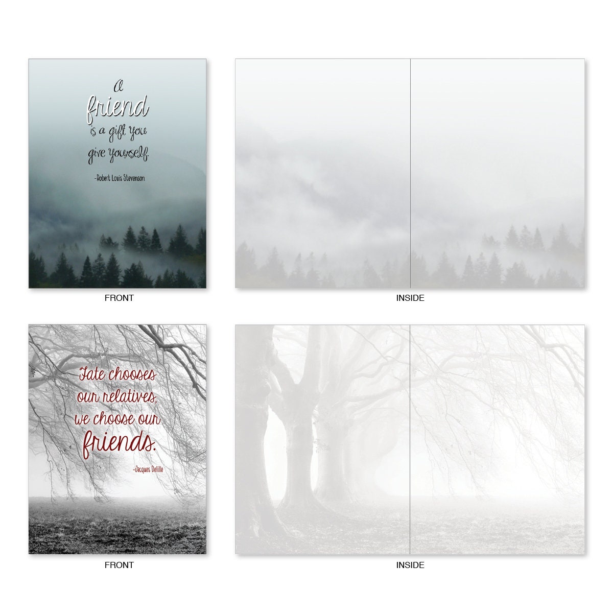 The Best Card Company 10 Blank Inspirational Note Cards Etsy