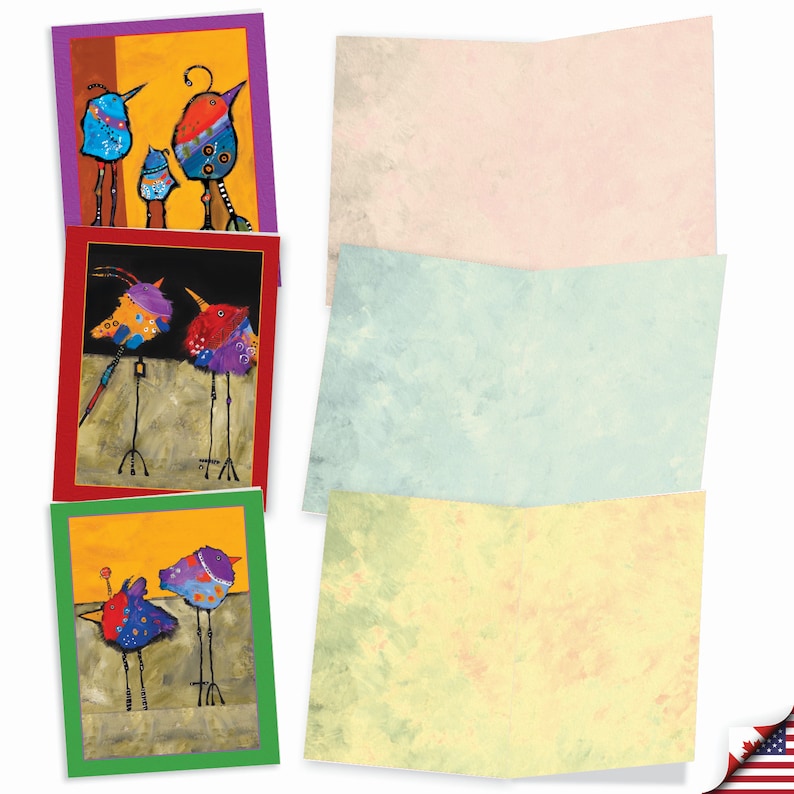10 Assorted Blank Notecards Pack Set 4 X 5.12 Inch With Envelopes (10 ...