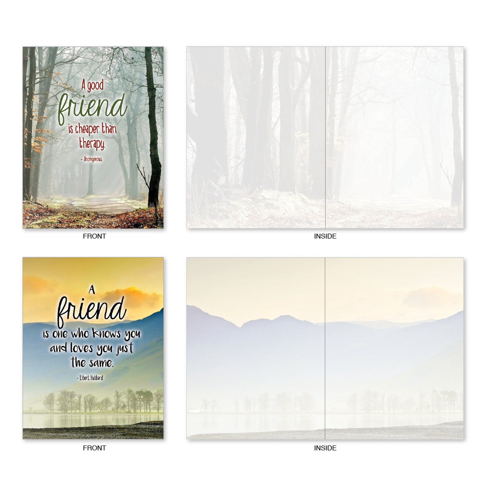 The Best Card Company 10 Blank Inspirational Note Cards Etsy