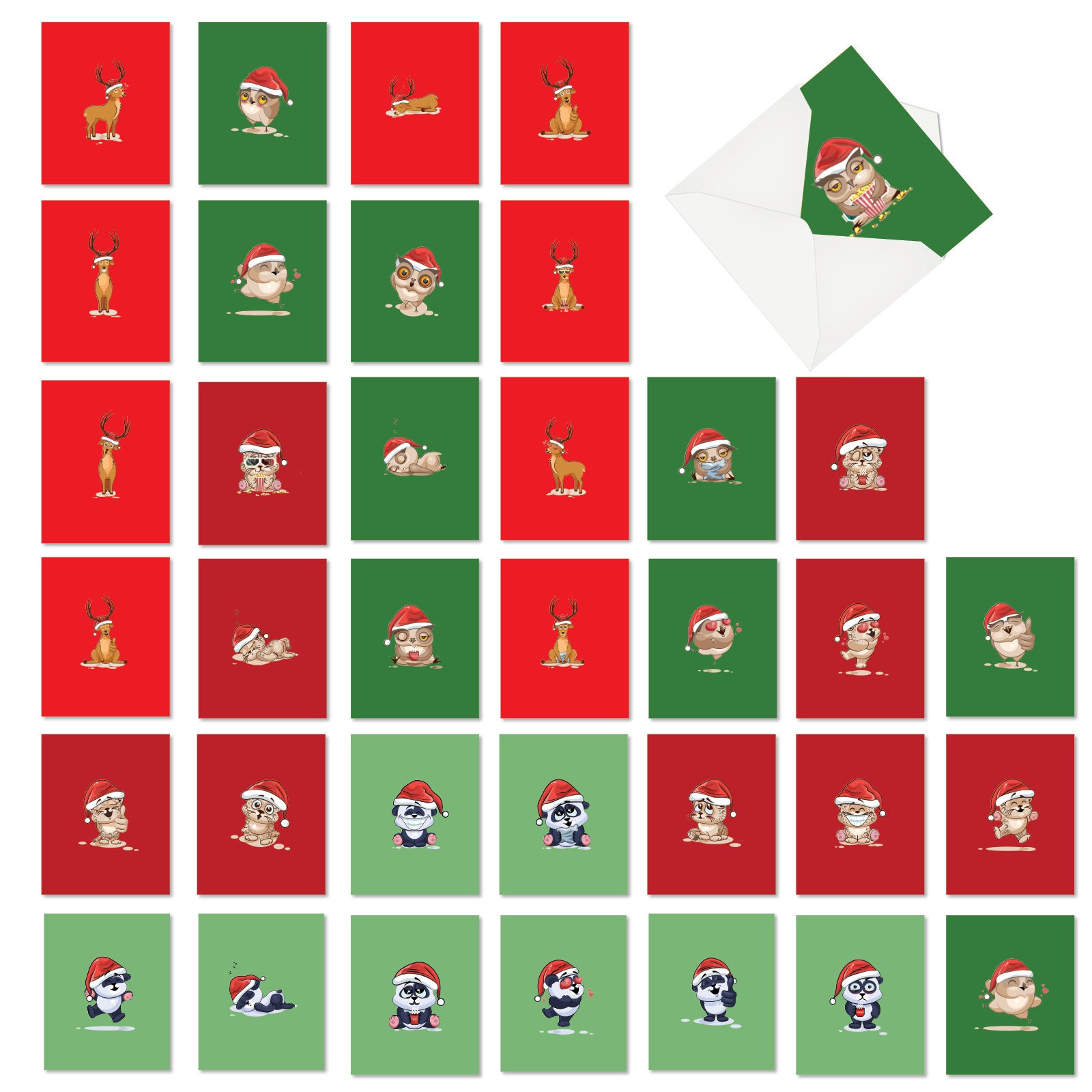 10 Designs, 2 Each 20 Merry Christmas Cards Golden Holidays AM6723XSG-B2x10 