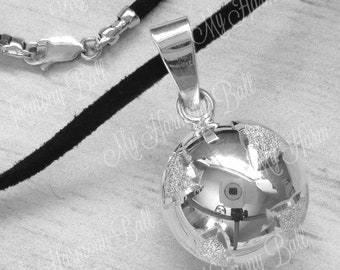 20mm Silver Harmony Ball, Sparkling Diamond Cut Finish. Soothing Chime