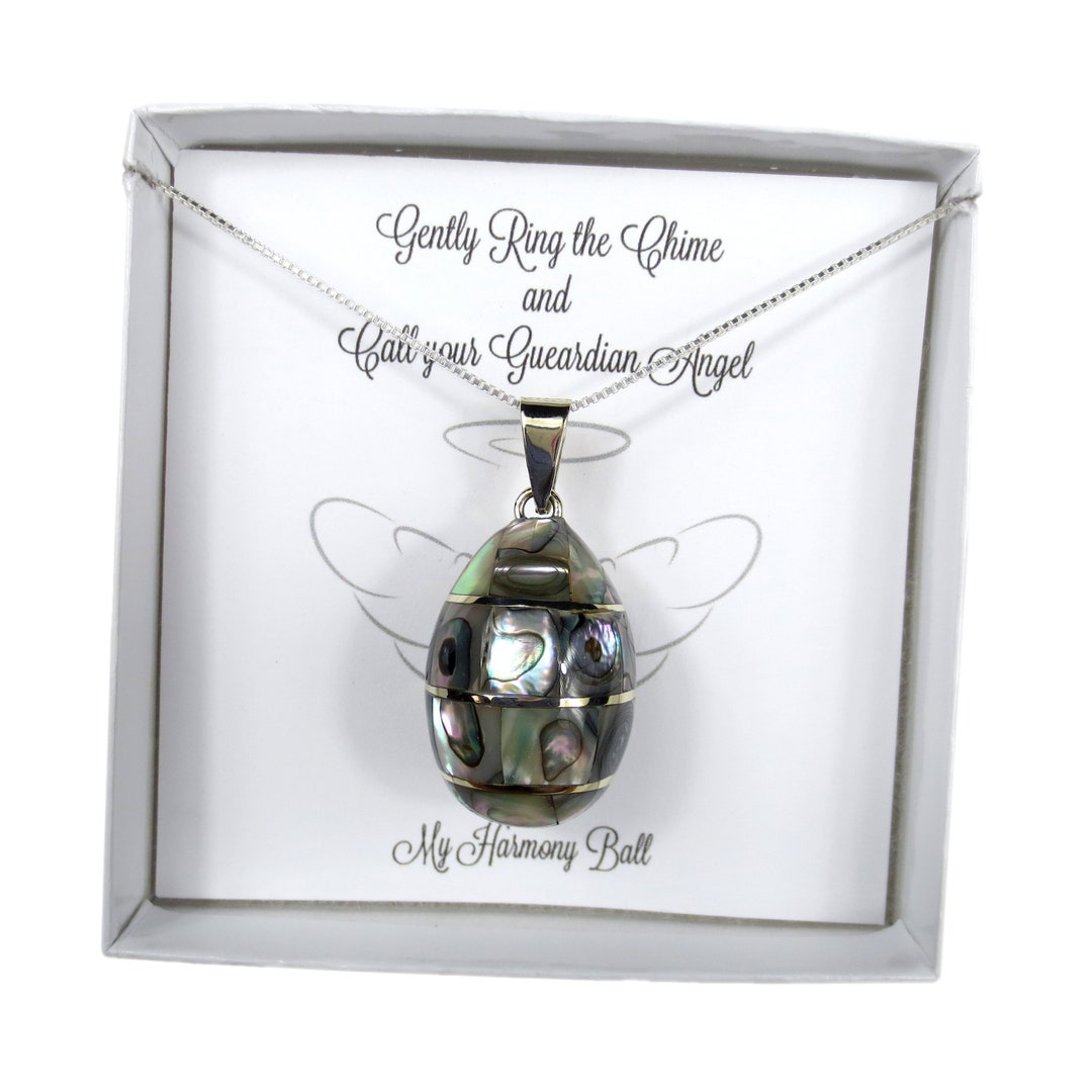 Harmony Ball Necklace or Angel Caller, Made of Abalone Shell or Paua, A ...