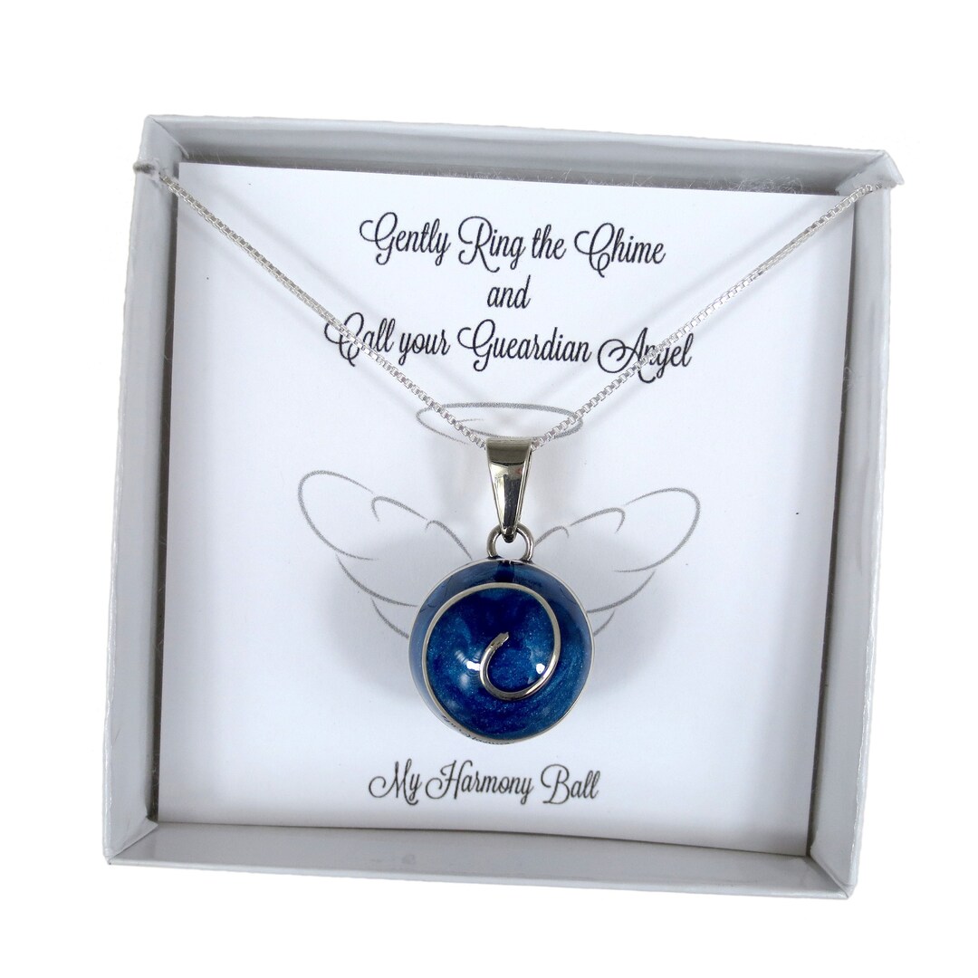 22mm Royal Blue Resin & Silver Harmony Ball or Angel Caller With a ...