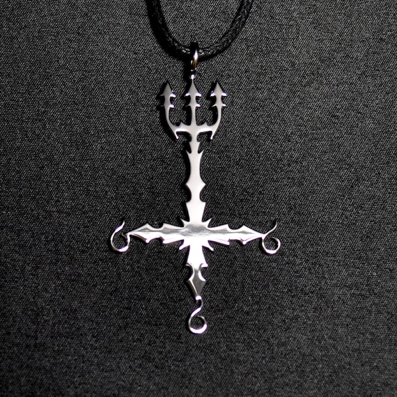 Dissection Pendant Inverted Cross Necklace 666 Logo Satanic - Inverted Crucifix Pendant Dissection Pendant Inverted Cross Necklace 666 Logo Satanic - Inverted Crucifix Pendant