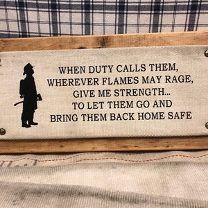 Fire Hose Firefighter Wall Sign Handmade Firefighter Upcycled, Firefighter Gift, Wedding Gift, Wall Decor, Fireman Gift, Gift for him