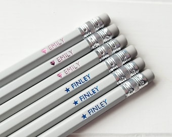 Personalised pencil set - custom pencils, name pencils, back to school, uni gift, quote pencils, foil pencils, set of 3 hb pencils