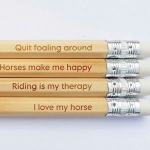 Horse riding quote pencils horse rider gift pony quirky stationery fun gift image 7