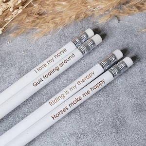 Horse riding quote pencils horse rider gift pony quirky stationery fun gift image 1