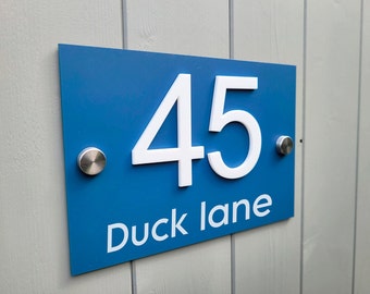House number sign - personalised door number plaque - 3d door number -  acrylic number sign - outdoor street sign - Vinyl street name sign