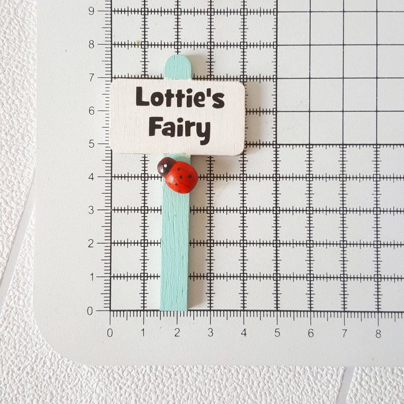 Personalised pastel Fairy door great gift for girls miniature pretend play make believe toothfairy door choice of colours cloud pattern elf image 8