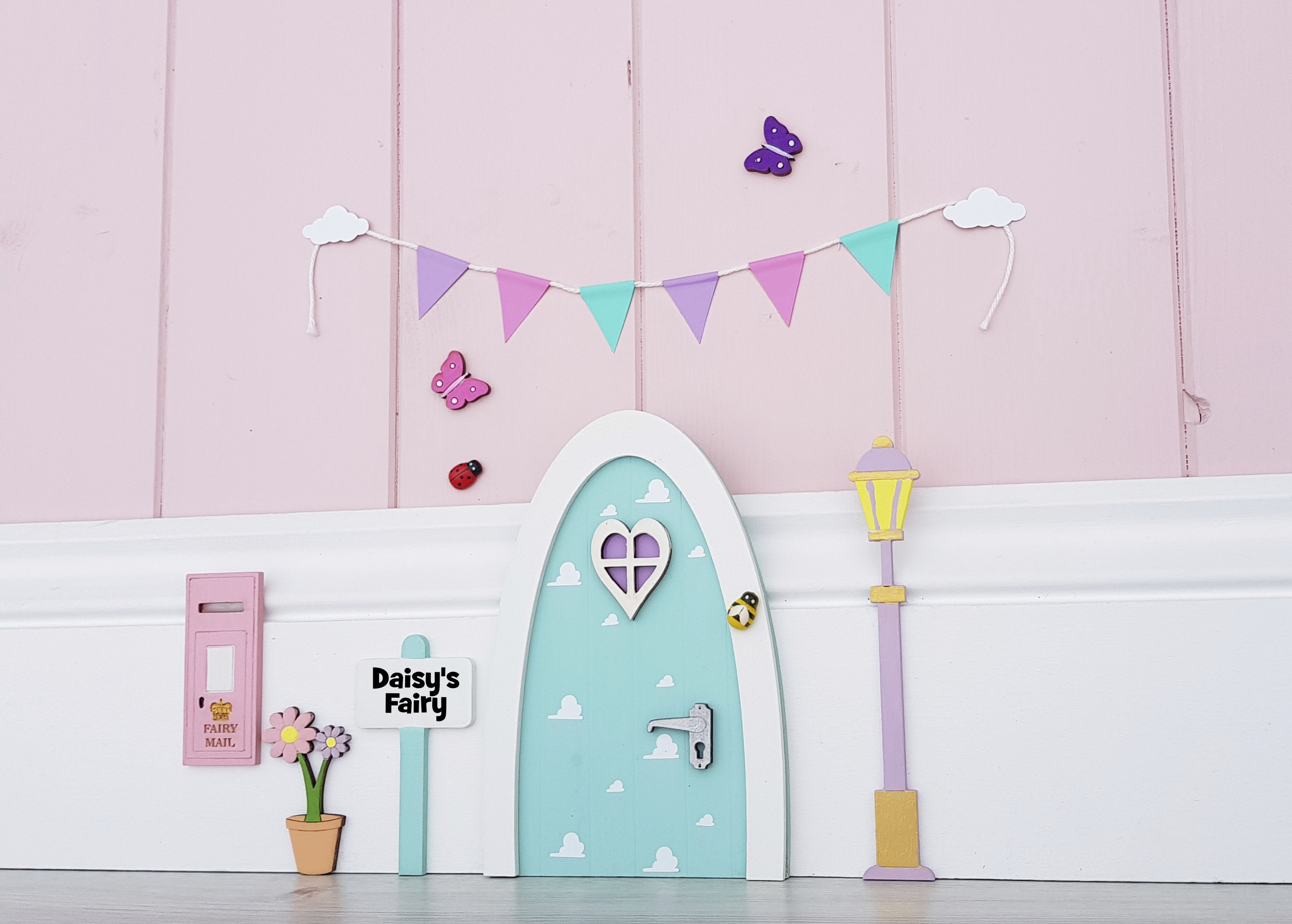 Pastel Cloud Personalised Fairy Door Set Great Gift For Etsy Australia