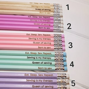 Sewing quote pencils sewing lover gift sewer gift seamstress gift gift for her craft gift born to sew sewing therapy Sewing gift afbeelding 6