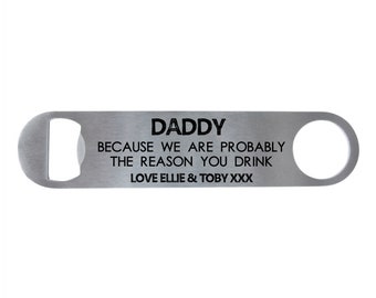 bottle opener personalised Dad gift perfect for fathers day