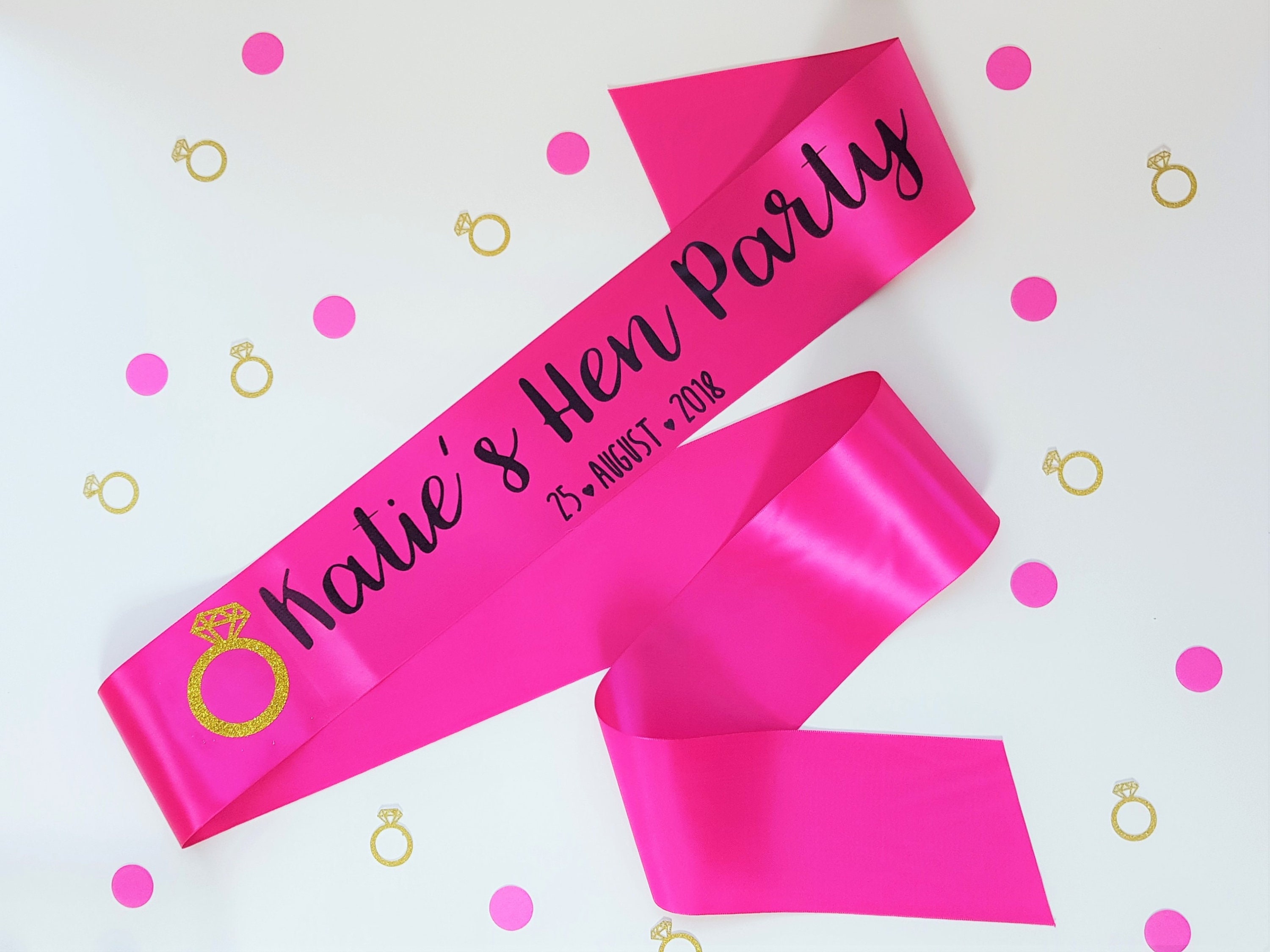 PERSONALISED HEN PARTY SASHES NIGHT DO SASH CHEAP ACCESSORIES BRIDE TO BE New