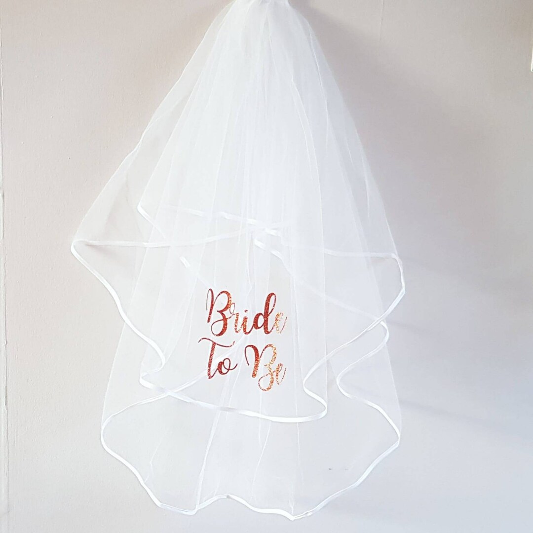 Bride to Be Hen Night Veil in Copper Glitter Etsy — free download