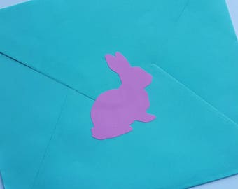 Bunny stickers rabbit  - envelope seal - vinyl sticker- vinyl decal - party favour stickers- kids craft stickers - invitations - stationery